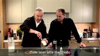 aerolatte  milk frother makes three layer caffè latte macchiato [upl. by Mckeon841]