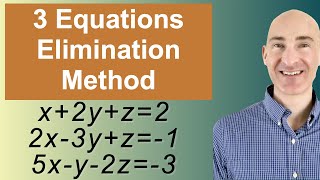 Solving Systems of 3 Equations Elimination [upl. by Letnuhs]