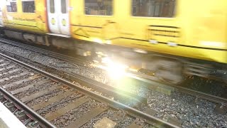 Merseyrail 507 009 making arcs at Birkdale station [upl. by Jermyn]